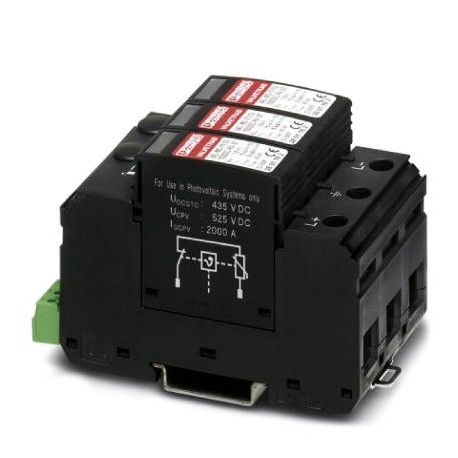 Lightning/surge arrester type 1/2 - VAL-MS-T1/T2 1000DC-PV/2+V-FM - 2801161, chống sét nguồn điện 1000 V DC Pin mặt trời